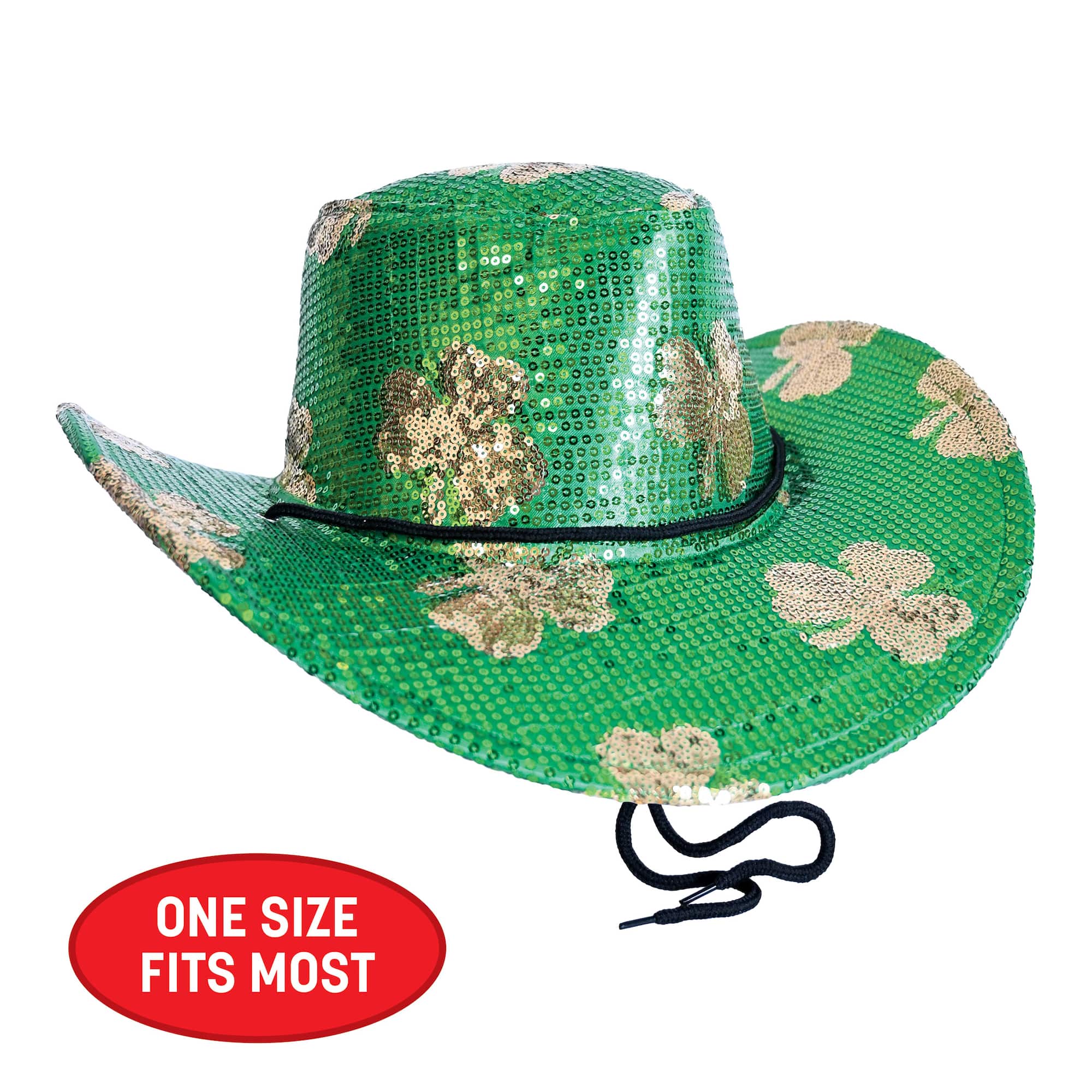Beistle Adult Sequined St. Patrick's Day Cowboy Hat